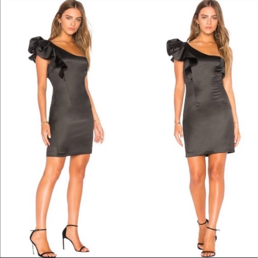 Revolve Bardot Estella Frill Satin Dress Night Out
Formal Cocktail Dress, Size 8